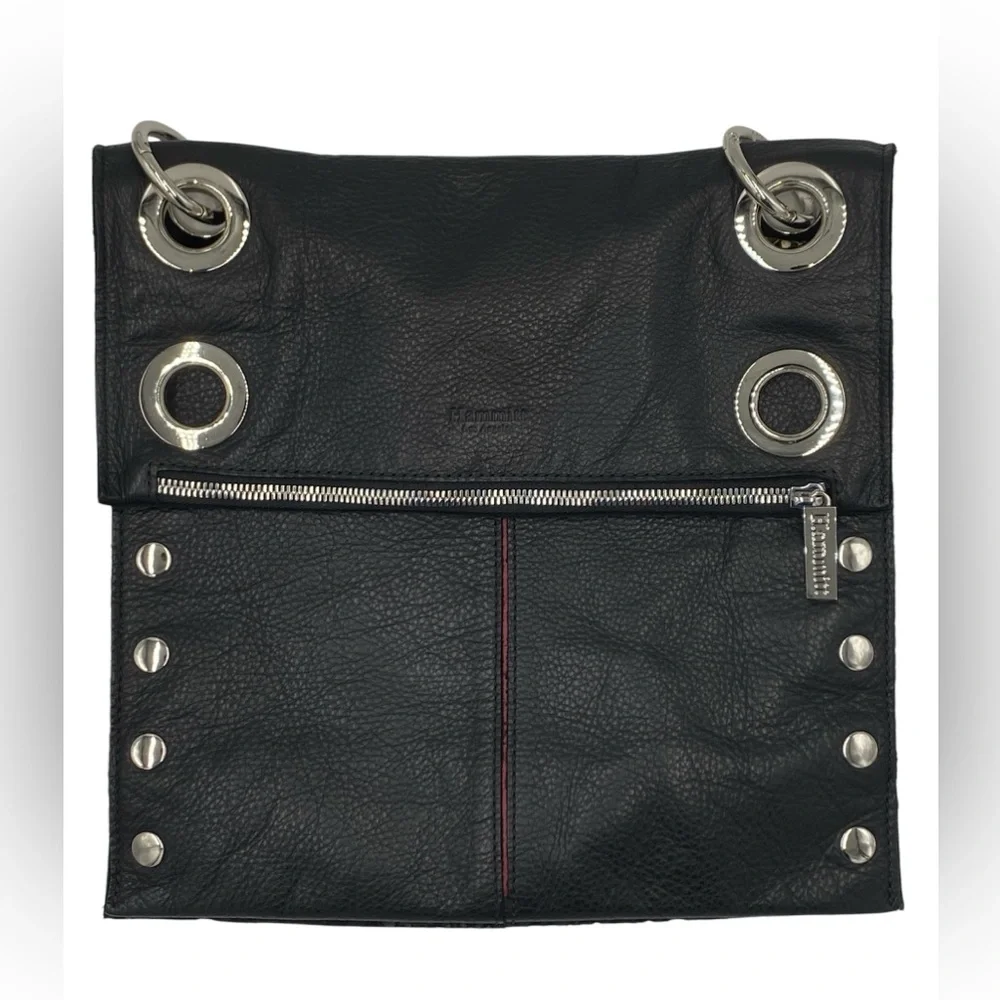 Hammitt Montana Large Reversible Black Leather Crossbody Bag RARE - Picture 4 of 10